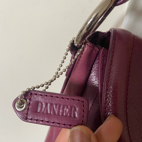 Danier Purple Real Leather Shoulder Bag - Picture 2 of 11
